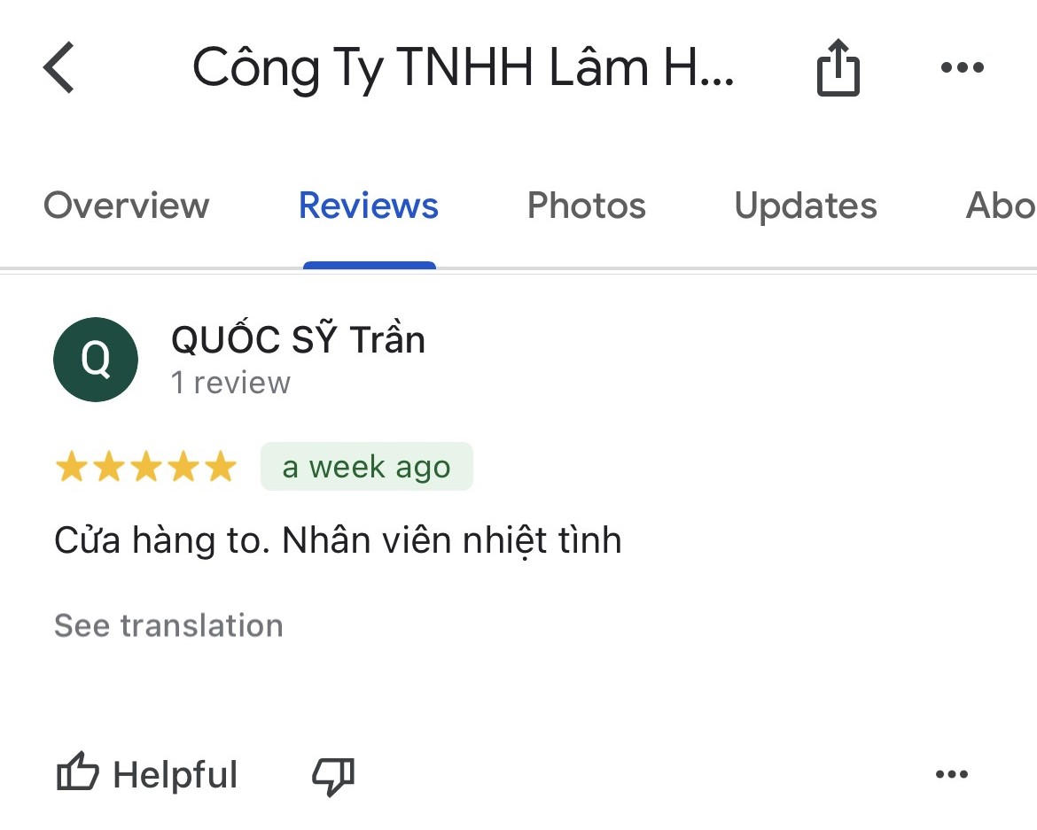 Đánh giá maps cửa hàng thiết bị vệ sinh